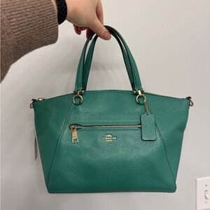 NWT Coach Teal Pebble Leather Purse